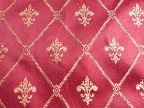 Red and Gold Satin Fabric 